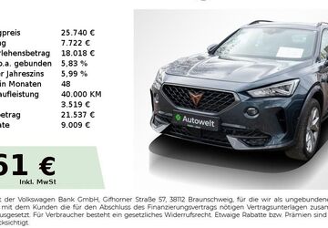 Cupra Formentor 19.950 km 25.740 &euro; Nürnberg 90431