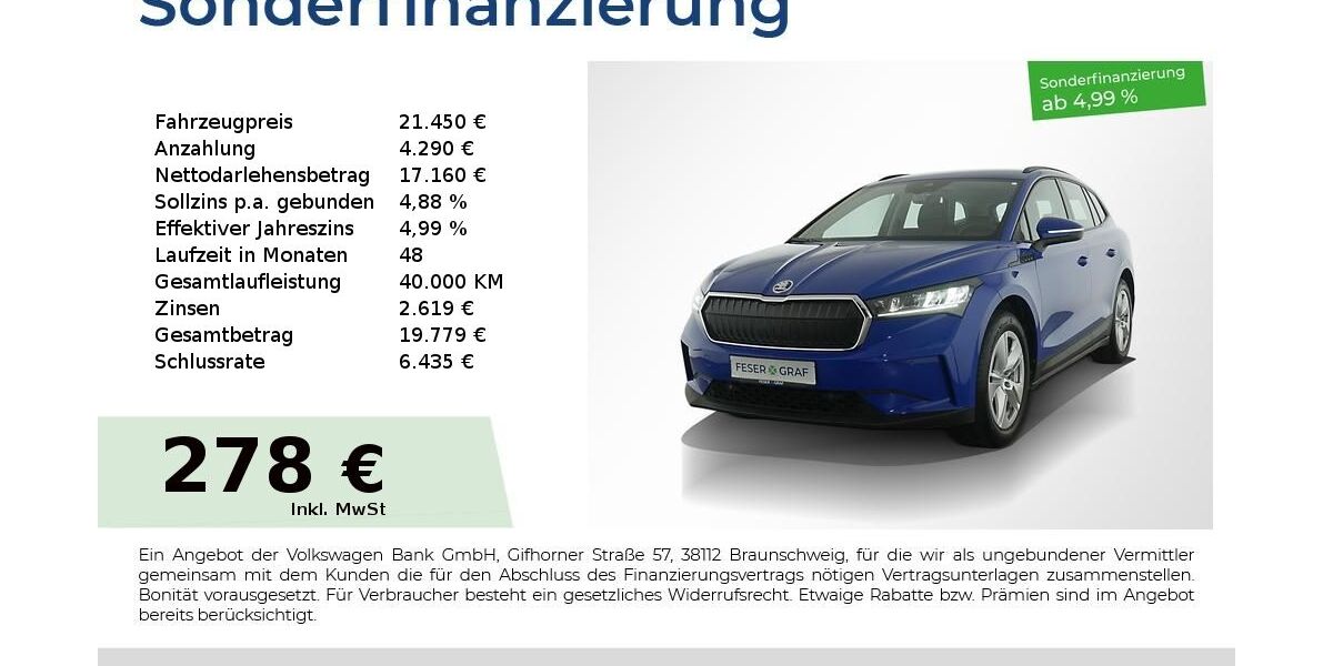 Skoda Enyaq 22.550 km 20.890 &euro; Nürnberg 90441