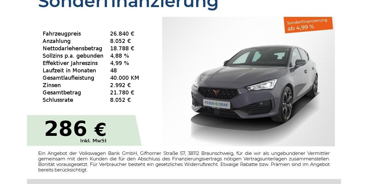 Cupra Leon 24.450 km 26.840 &euro; Nürnberg 90441