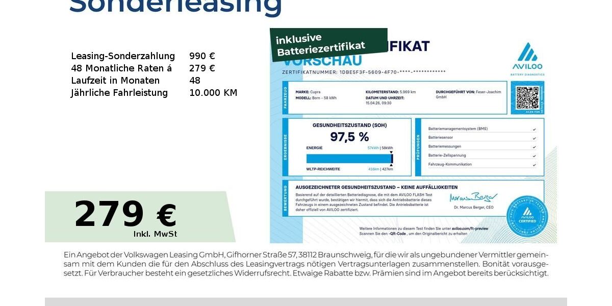 Cupra Born 5.900 km 31.990 &euro; Roth 91154