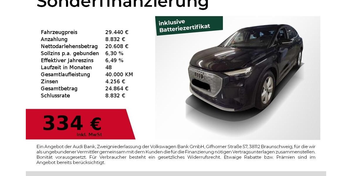 Audi Q4 e-tron 75.300 km 29.440 &euro; Höchstadt an der Aisch 91315