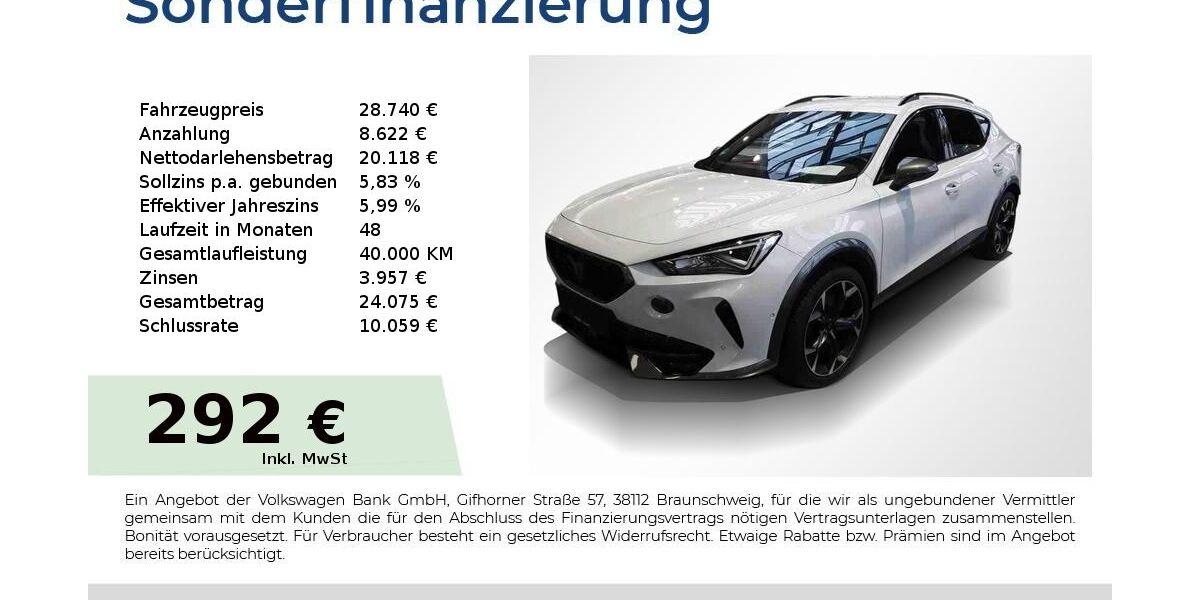 Cupra Formentor 26.850 km 28.740 &euro; Nürnberg 90431