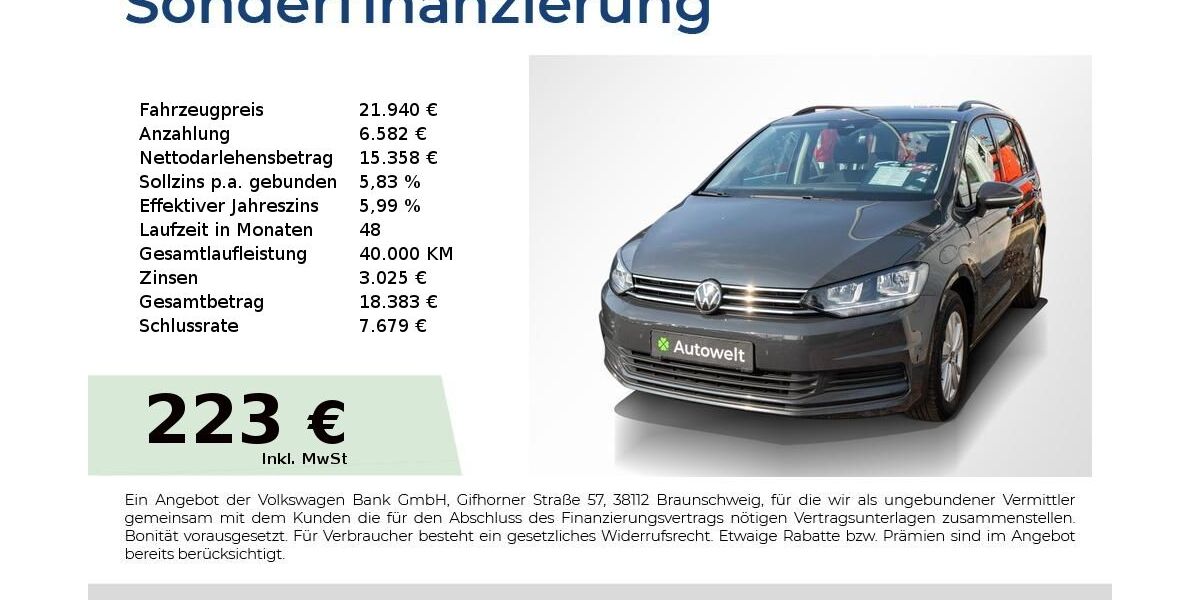VW Touran 142.750 km 21.940 &euro; Nürnberg 90431