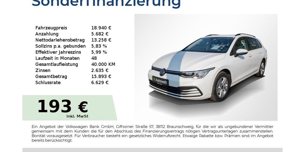 VW Golf 120.550 km 18.940 &euro; Nürnberg 90431