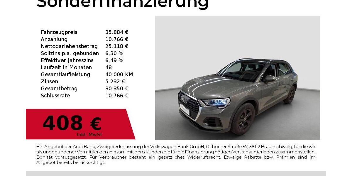 Audi Q3 18.574 km 35.884 &euro; Nürnberg 90411