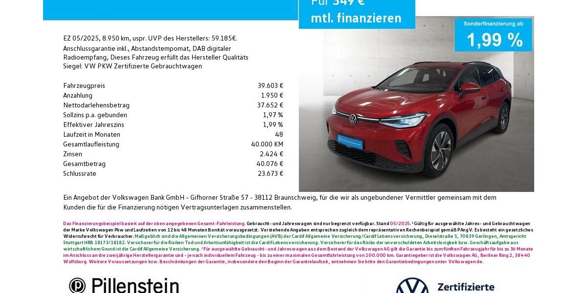 VW ID.4 8.950 km 38.904 &euro; Fürth 90762