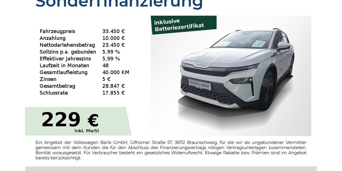 Skoda Elroq 6.500 km 32.250 &euro; Fürth 90763