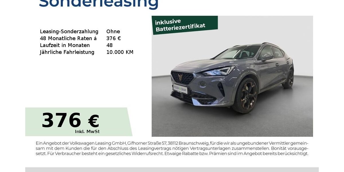 Cupra Formentor 54.584 km 25.980 &euro; Fürth 90763