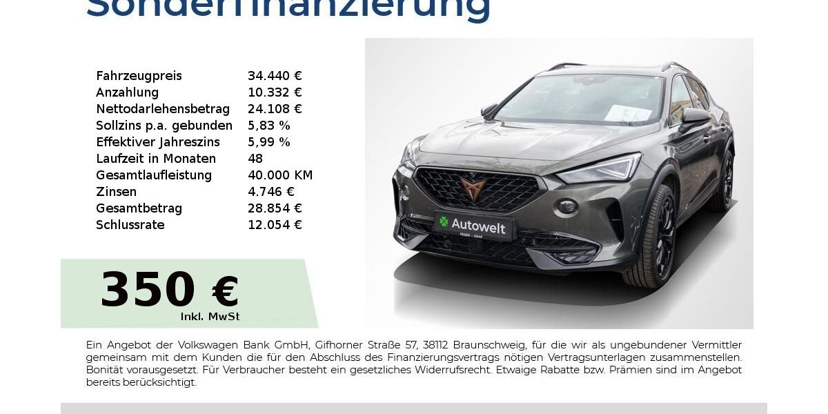 Cupra Formentor 21.150 km 34.440 &euro; Nürnberg 90431