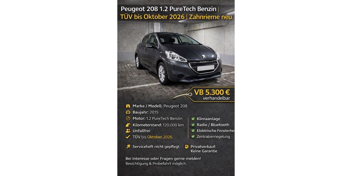 Peugeot 208 120.000 km 5.000 &euro; Nürnberg 90491