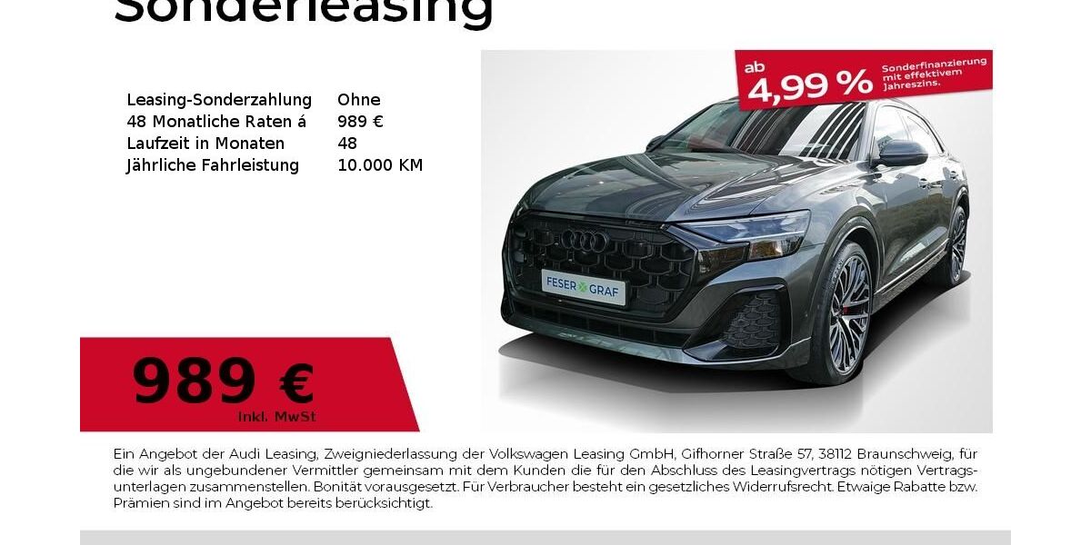Audi Q8 14.707 km 93.980 &euro; Fürth 90763
