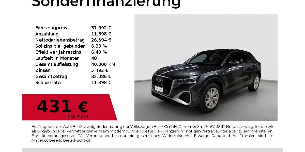 Audi Q2 8.200 km 34.480 &euro; Nürnberg 90411