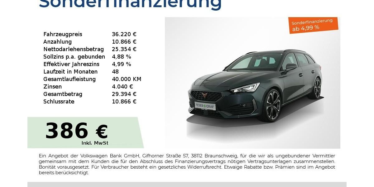 Cupra Leon 37.350 km 36.220 &euro; Nürnberg 90441