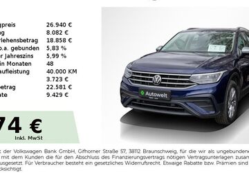 VW Tiguan Allspace 111.000 km 26.640 &euro; Nürnberg 90431