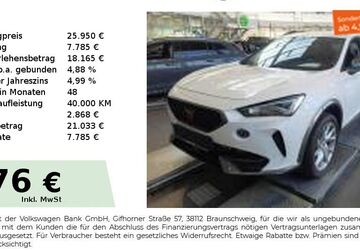 Cupra Formentor 23.550 km 25.950 &euro; Nürnberg 90441