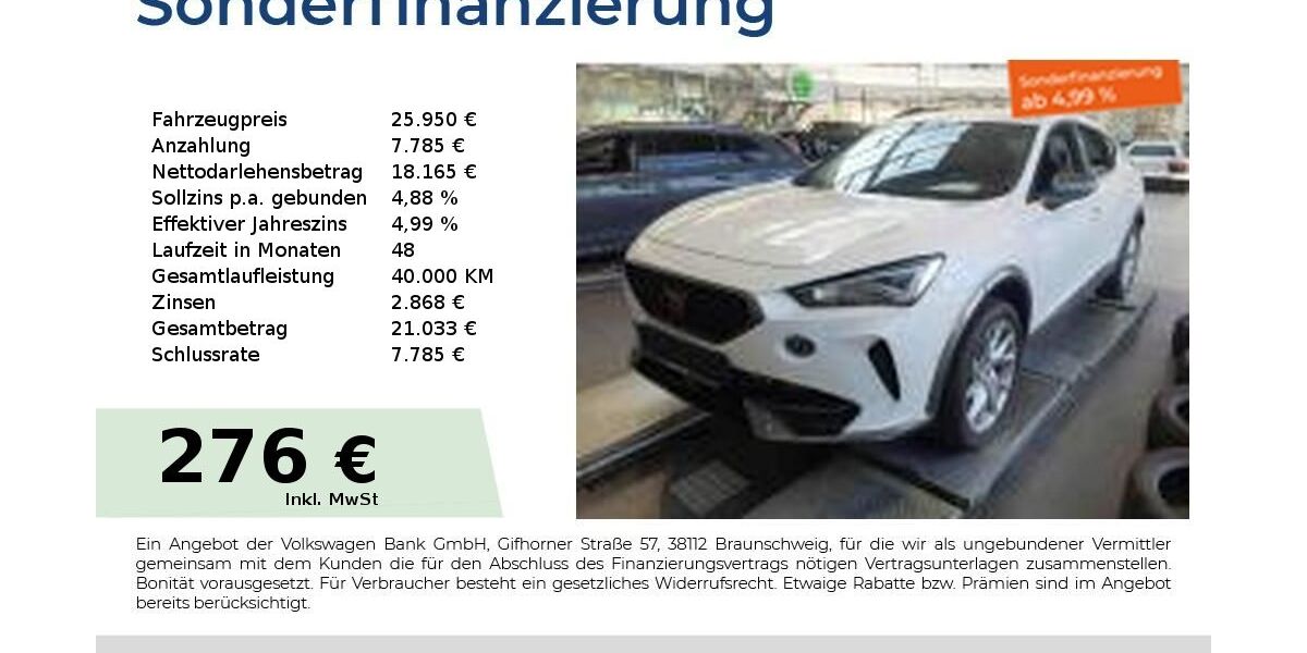Cupra Formentor 23.550 km 25.950 &euro; Nürnberg 90441