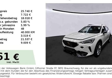 Cupra Formentor 21.550 km 25.740 &euro; Nürnberg 90431