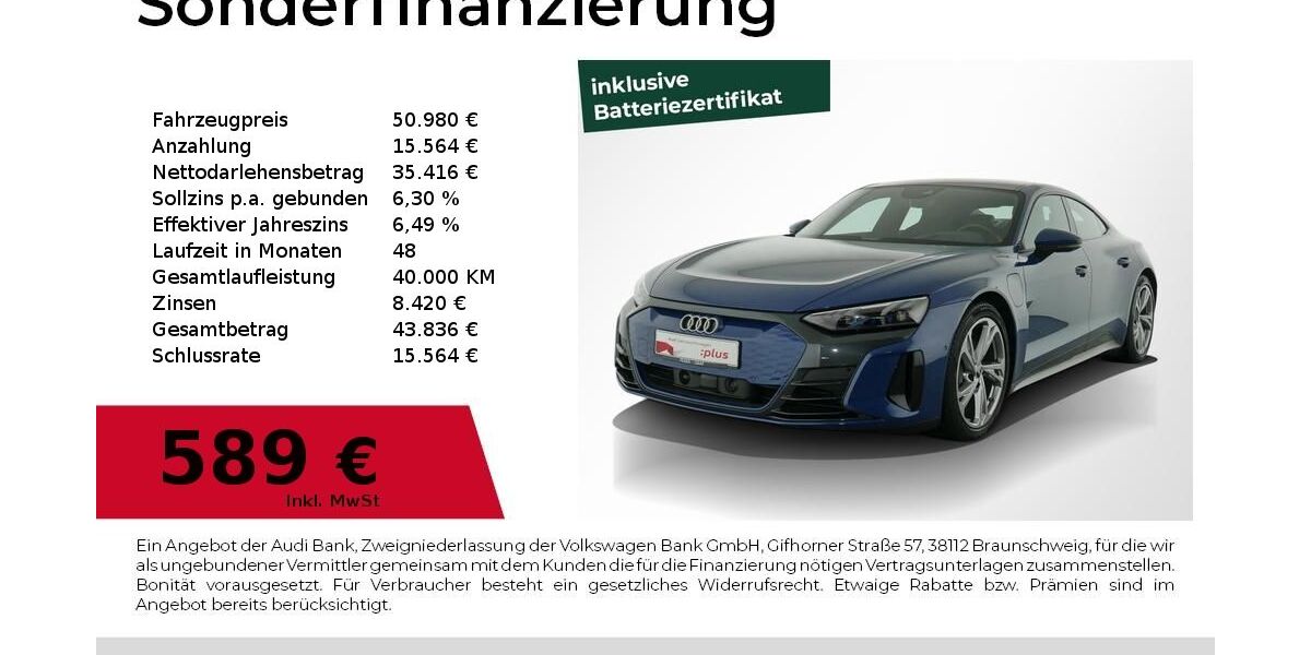 Audi e-tron GT 48.990 km 49.680 &euro; Nürnberg 90411