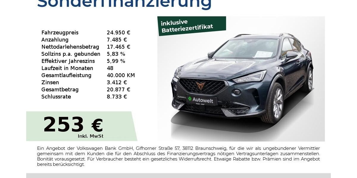 Cupra Formentor 18.850 km 24.950 &euro; Nürnberg 90431