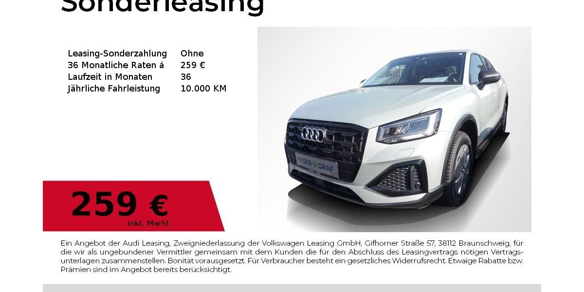 Audi Q2 3.428 km 27.390 &euro; Erlangen 91058