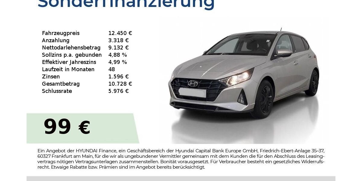 Hyundai i20 48.841 km 12.450 &euro; Fürth 90763