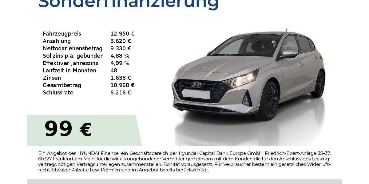 Hyundai i20 48.841 km 12.950 &euro; Fürth 90763