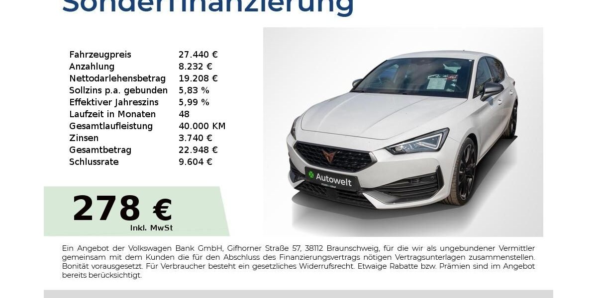 Cupra Leon 66.150 km 27.440 &euro; Nürnberg 90431