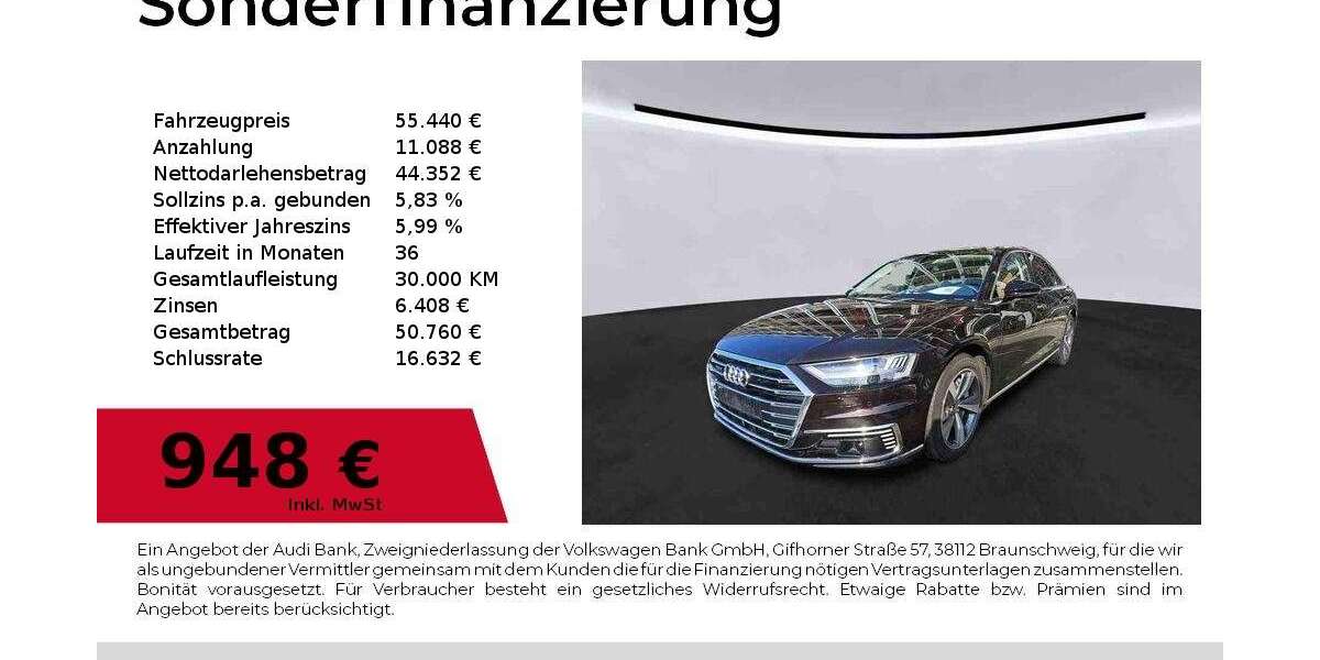 Audi A8 39.999 km 55.440 &euro; Nürnberg 90441
