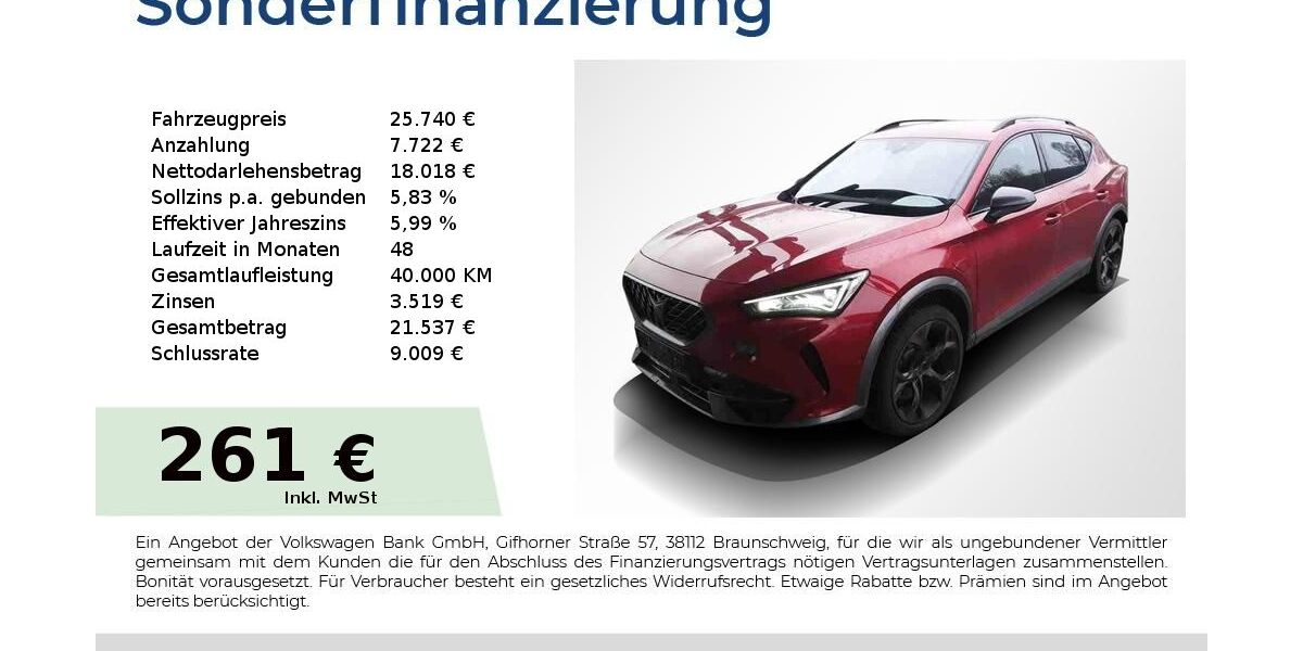 Cupra Formentor 39.350 km 25.740 &euro; Nürnberg 90431